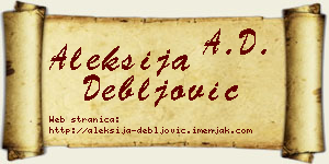 Aleksija Debljović vizit kartica